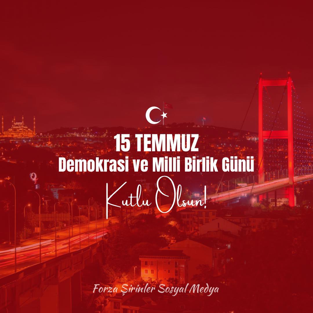 15 Temmuz gecesi gözünü kırpmadan,ardına bakmadan şehadete yürüyen şehitlerimizi rahmet ve minnetle yad ediyoruz.

#ForzaŞirinler #Samsunspor