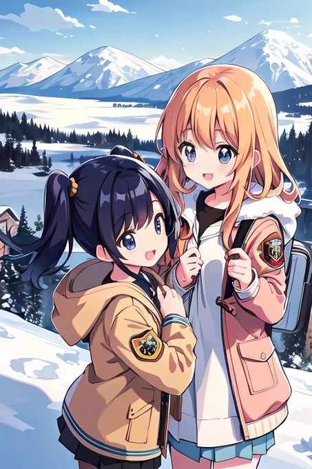 雪山にて