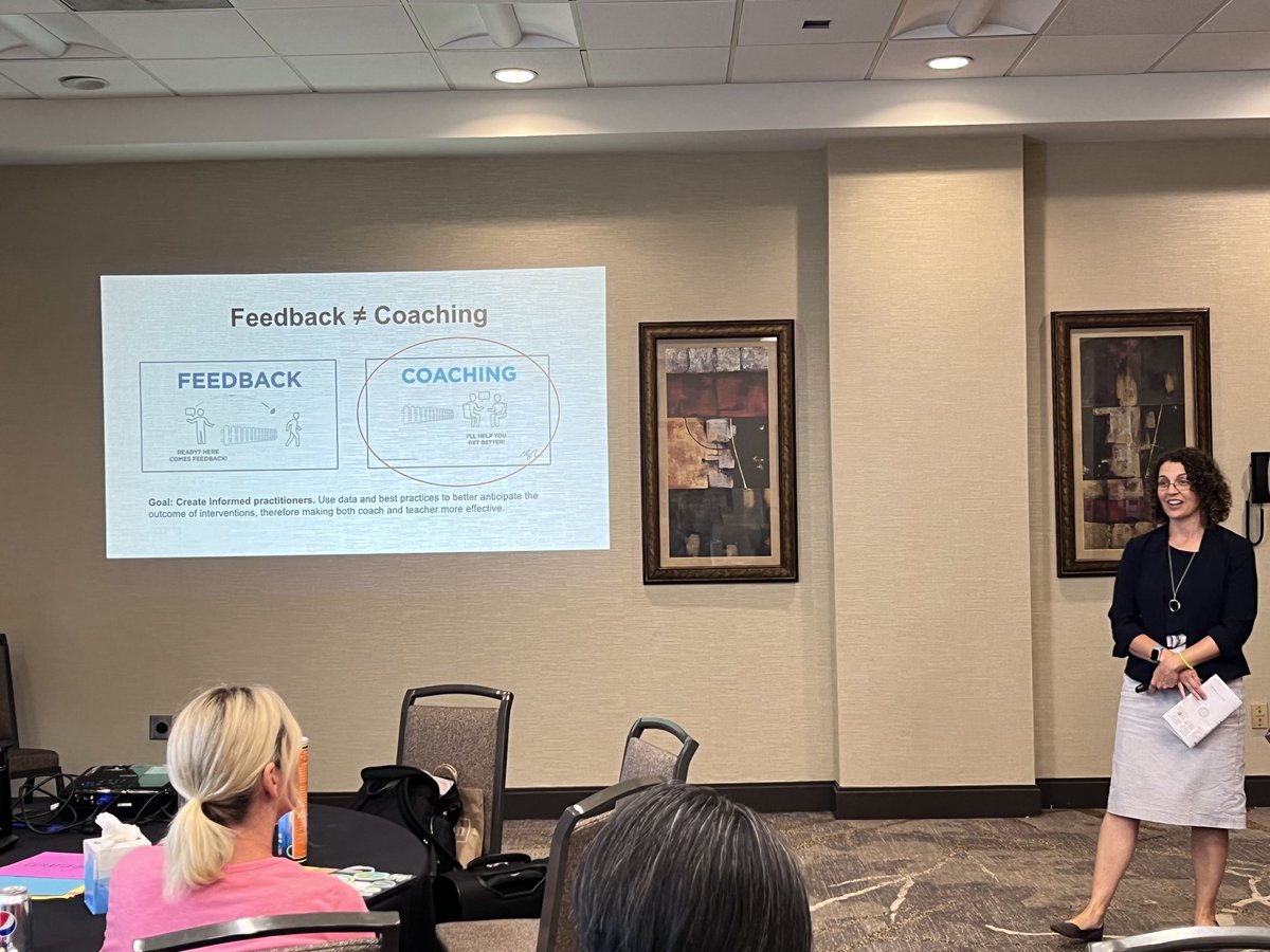 klemerich's tweet image. Data-based coaching instead of “feedback” leads to sustained growth and success! ⁦@mentorEmily⁩ ⁦@EL_ASCD⁩ #ELASCD