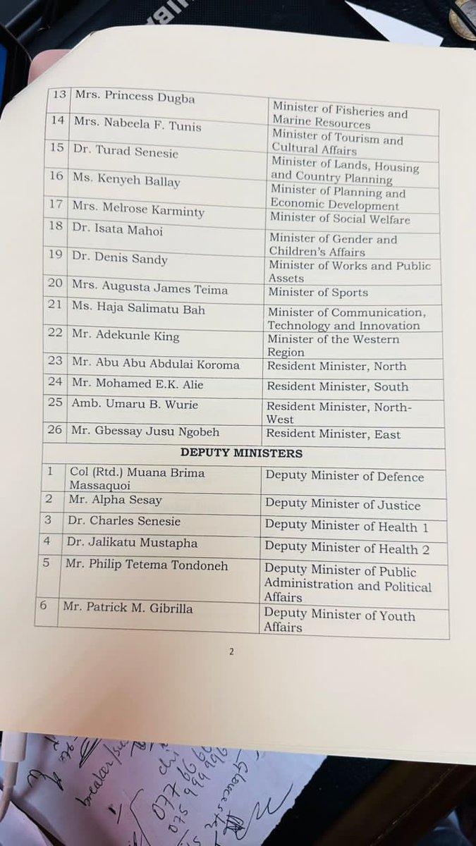 TambaMatturi11's tweet photo. In fulfillment of his constitutional mandate(sections 56 sub2-5 of the 1991 constitution Act No.6 of 1991), we’ve again  received following appointments made by the President. https://t.co/IjqmmIlMcy