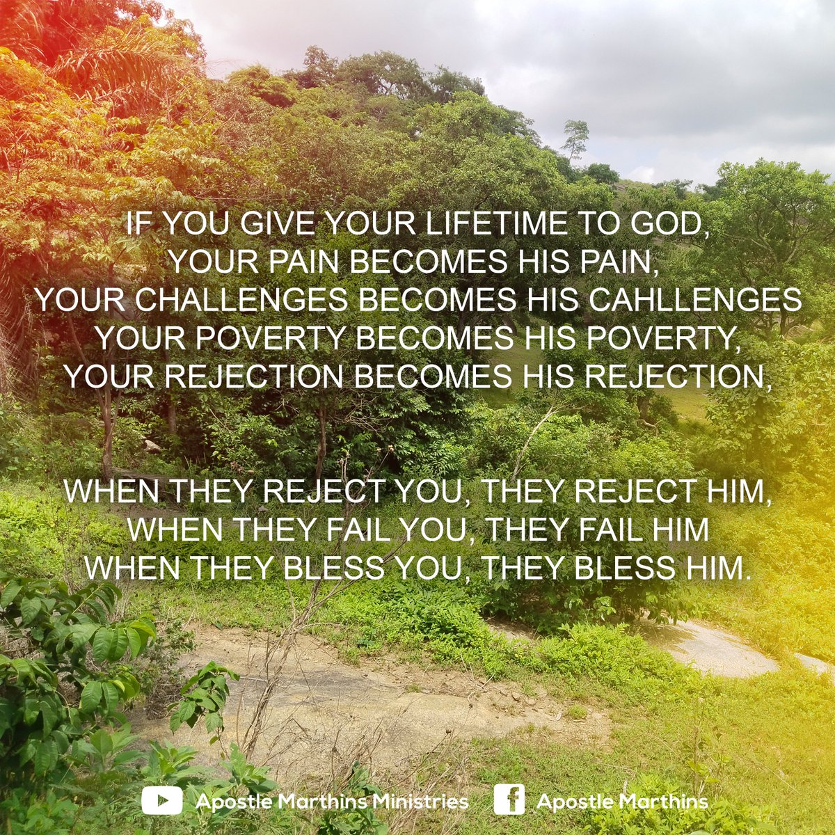 apostle_marthns's tweet photo. GIVE GOD YOUR LIFE TIME - Apostle Marthins

#tbjoshua #Motivation  #TwitterNG #quoteoftheday https://t.co/WvfBNOuSjG