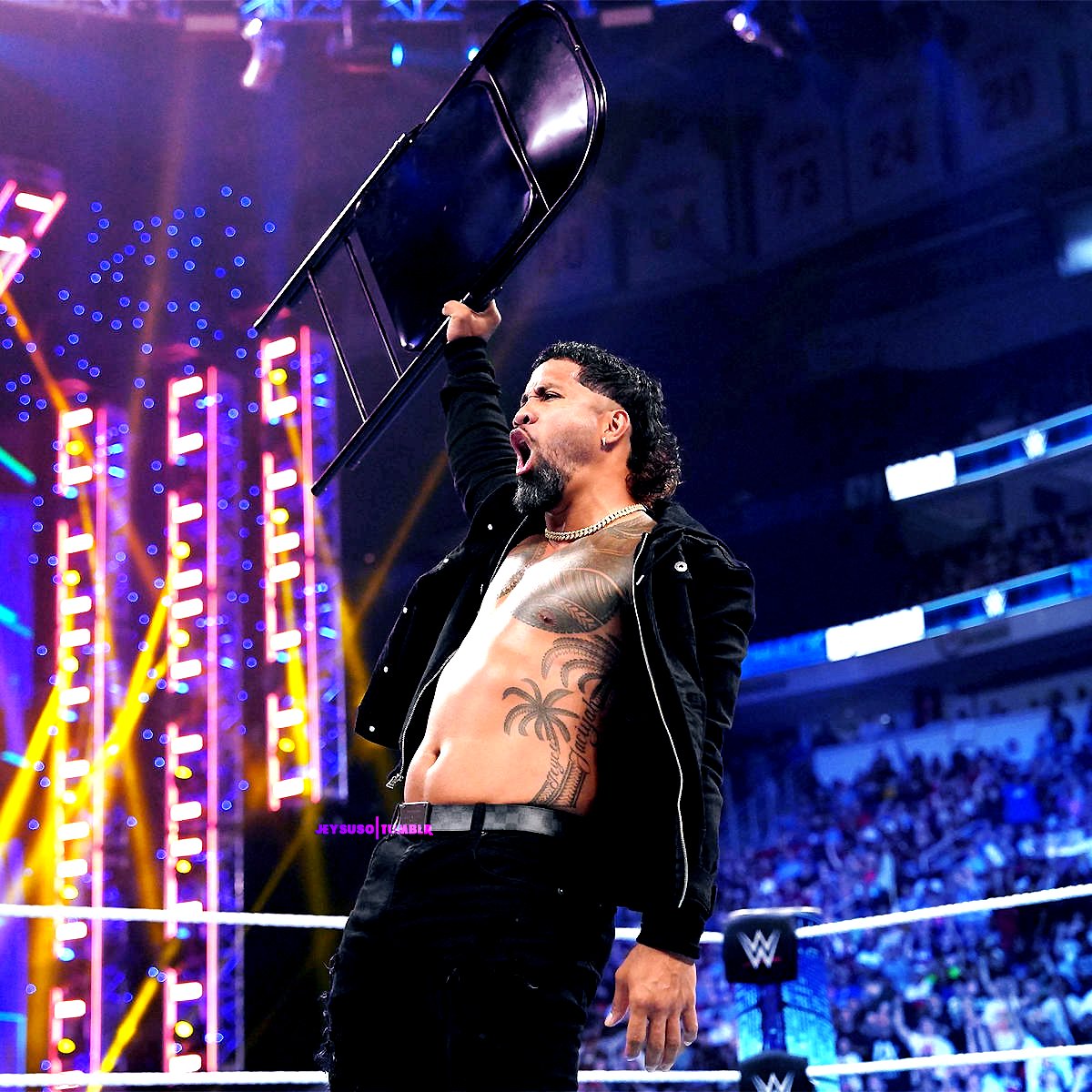 __tezco's tweet photo. and his name is main event jey @WWEUsos. #HeTheOne ☝🏻🩸 https://t.co/9EFiQbMRim