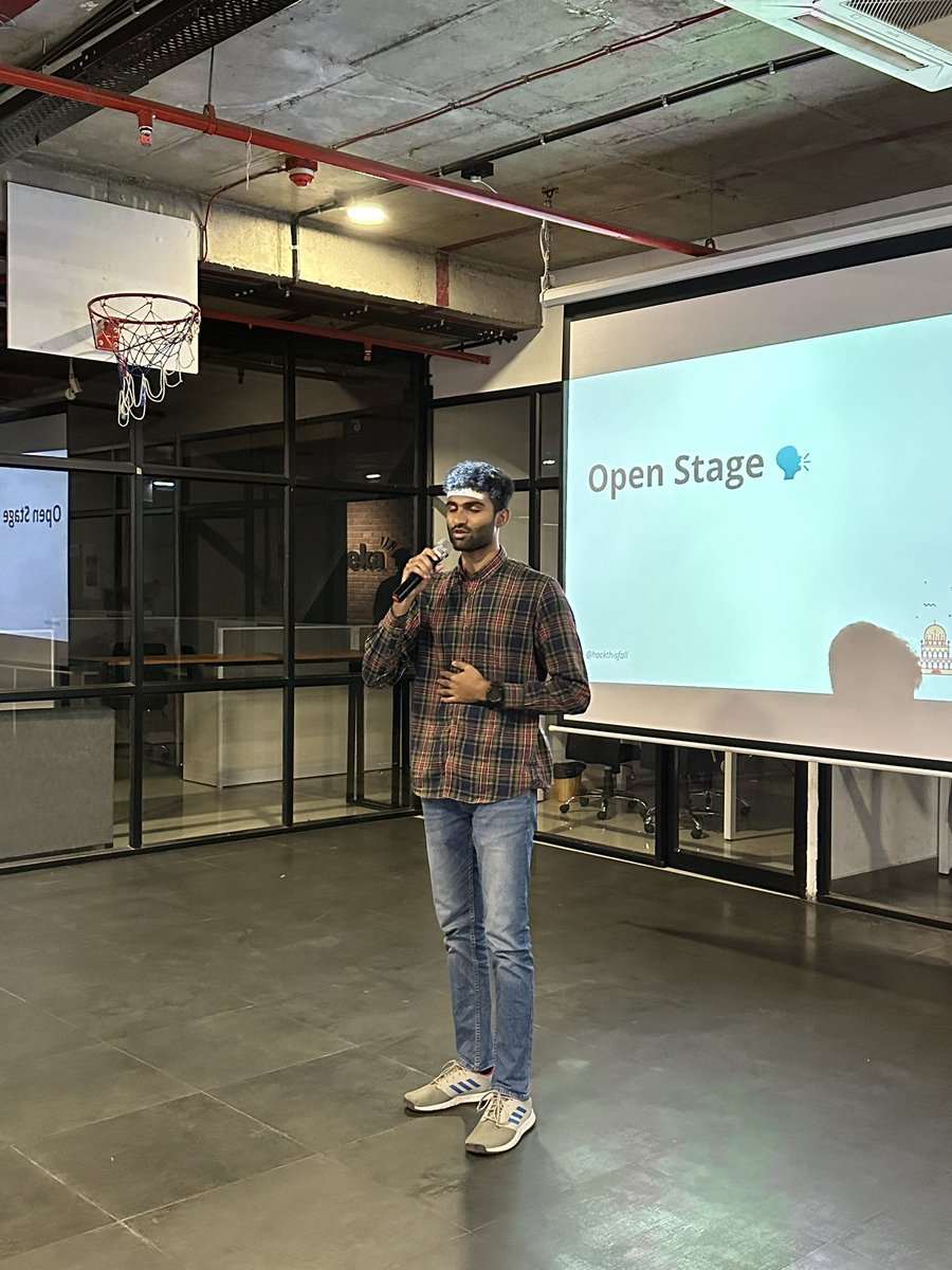hackthisfall's tweet image. Like always, we had the Open Stage and it was lovely to hear from our attendees at #HTFHyderabad city meetup! 🧡

#HackThisFall #HTFMeetups ✨