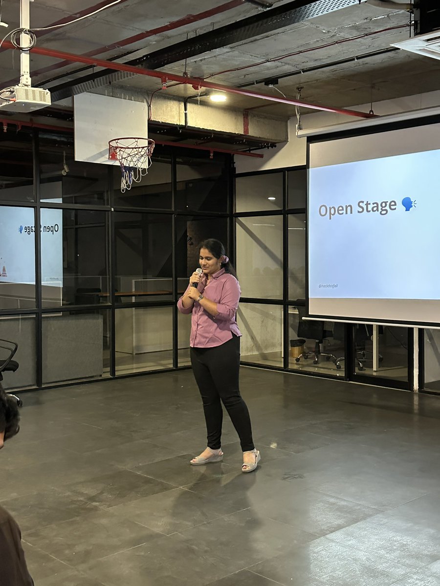 hackthisfall's tweet image. Like always, we had the Open Stage and it was lovely to hear from our attendees at #HTFHyderabad city meetup! 🧡

#HackThisFall #HTFMeetups ✨