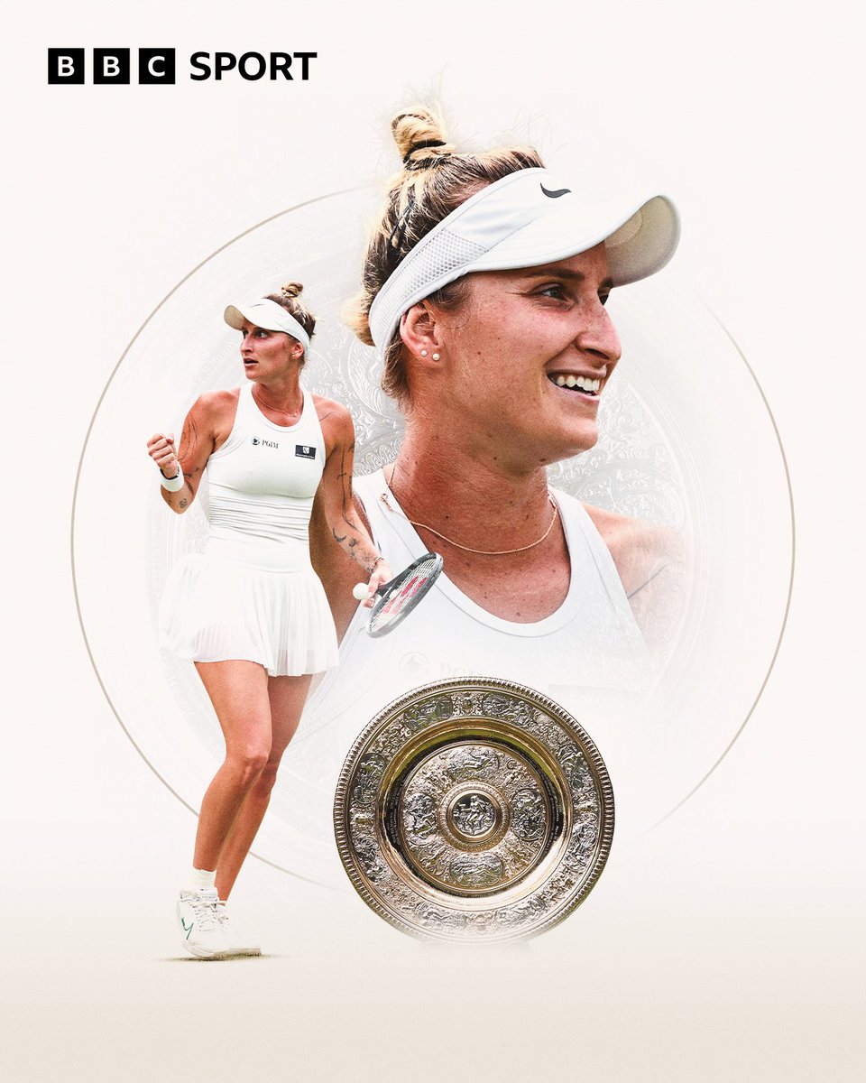 BBCSport's tweet photo. WIMBLEDON CHAMPION!!!

Marketa Vondrousova is the first unseeded women's singles player to win it 🤯

#Wimbledon https://t.co/qvDpLyLvcZ