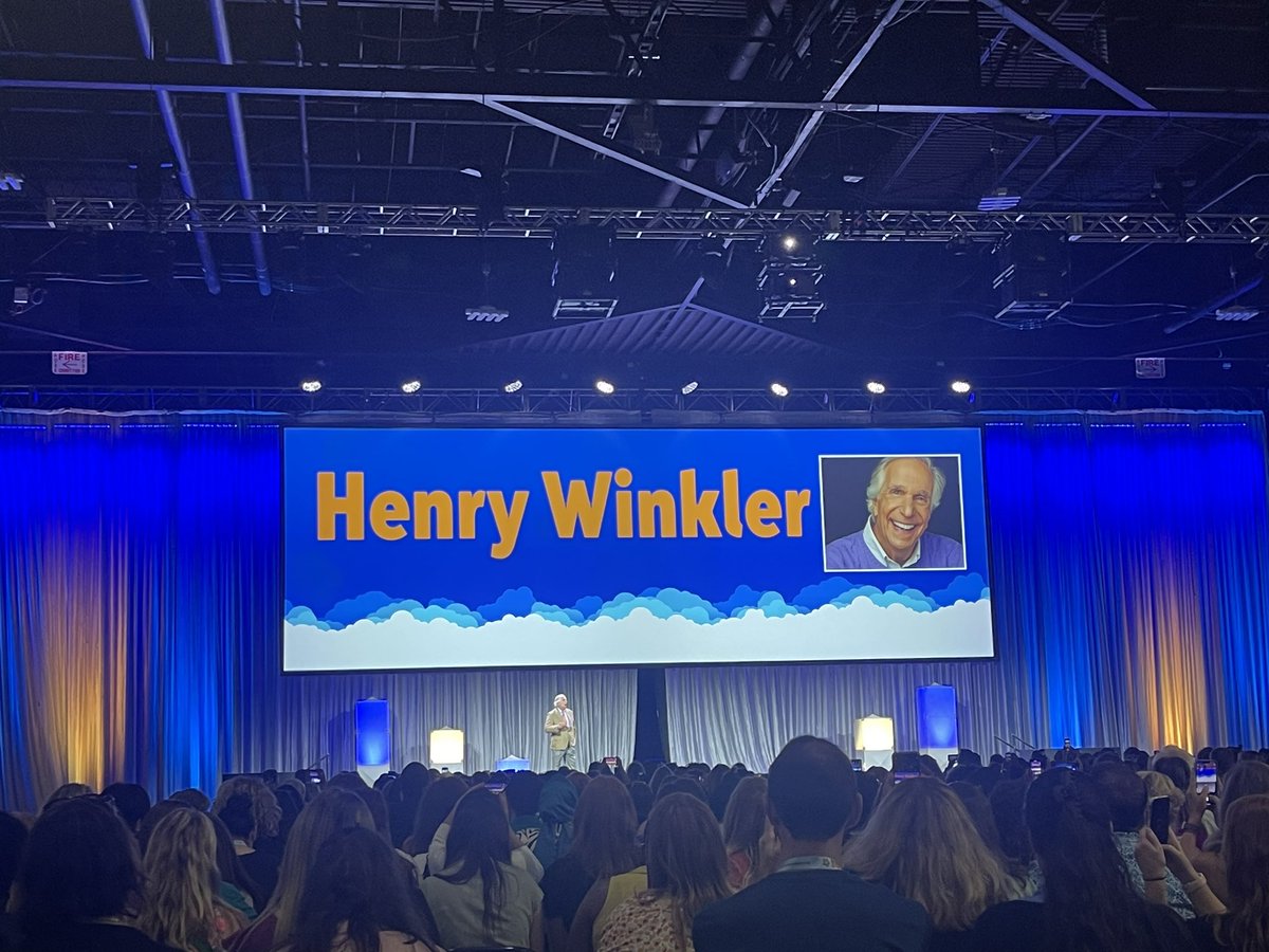 sarahfakin's tweet photo. “All we need is to be seen. All we need is affection.” Henry Winkler, Opening Speaker #ASCAtweets #ASCA23 https://t.co/QOiYEe93aE