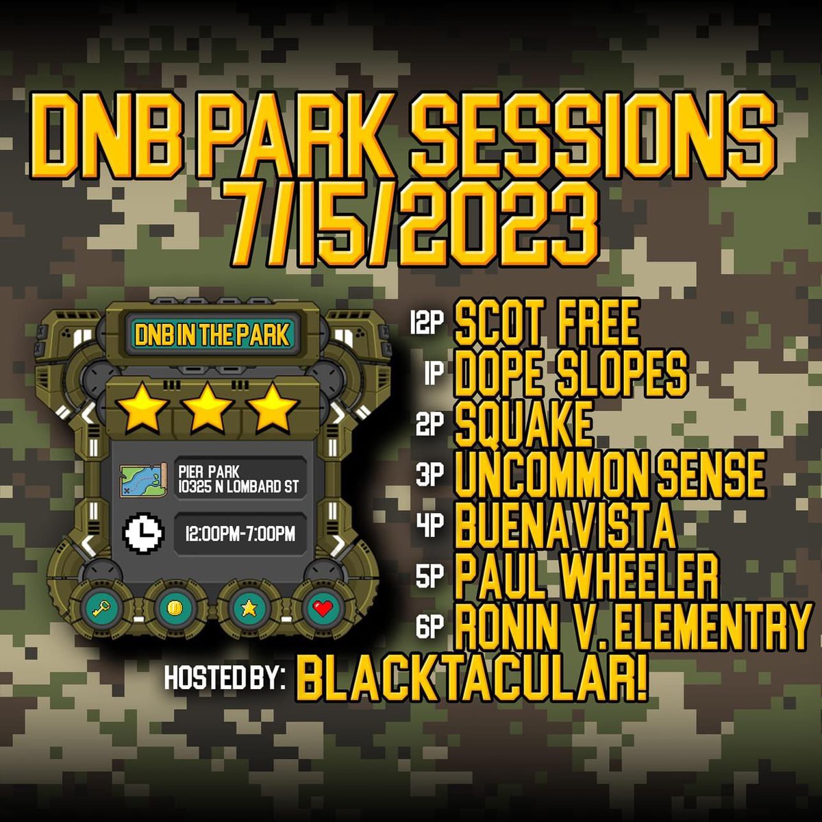 SubductionAudio's tweet photo. Going down today. 12pm-7pm DnB Park sessions at pier park Portland. Going to be a hot one out there today so make sure to pack plenty of water and sunblock. #dnb #pdxdnb #parksessions https://t.co/PzKKskVN9V