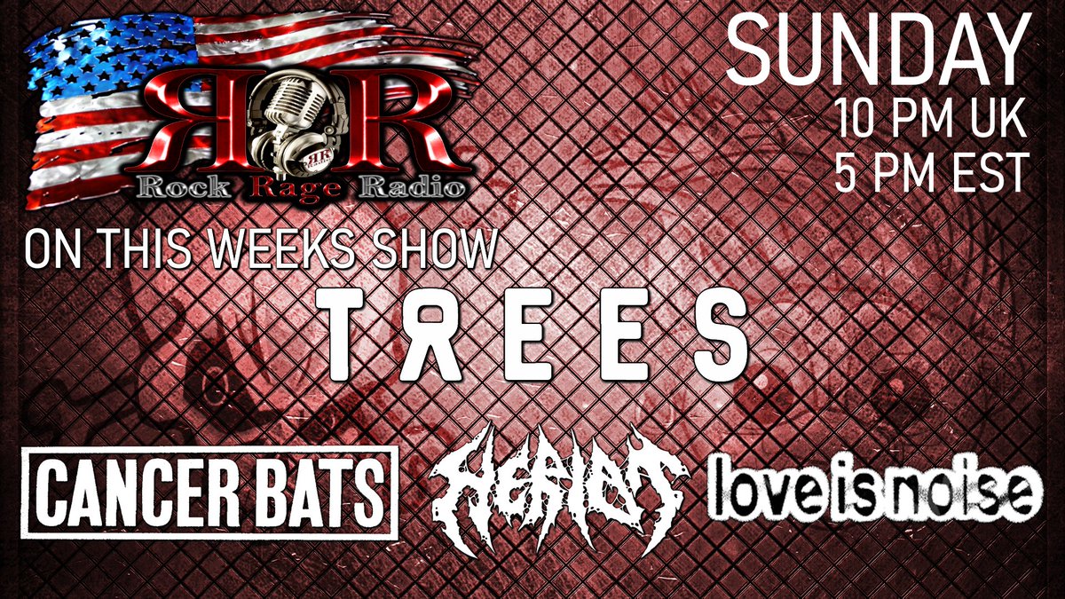 Mike James Rock Show (@mikejamesrckshw) on Twitter photo We have 3 more interviews from last weekends <a href="/2000trees/">2000trees Festival</a> on our brand new show dropping TONIGHT at 10pmUK๐ฌ๐ง||5pmEST๐บ๐ธ
Dann chats with <a href="/cancerbats/">Cancer Bats</a> <a href="/loveisnoiselr/">Love Is Noise</a> & <a href="/heriotmetal/">HERIOT</a>
Ask Alexa to play "Rock Rage Radio"
or Download the App from your regular store.
.
.
.
#teammjrs We have 3 more interviews from last weekends <a href="/2000trees/">2000trees Festival</a> on our brand new show dropping TONIGHT at 10pmUK๐ฌ๐ง||5pmEST๐บ๐ธ
Dann chats with <a href="/cancerbats/">Cancer Bats</a> <a href="/loveisnoiselr/">Love Is Noise</a> & <a href="/heriotmetal/">HERIOT</a>
Ask Alexa to play "Rock Rage Radio"
or Download the App from your regular store.
.
.
.
#teammjrs