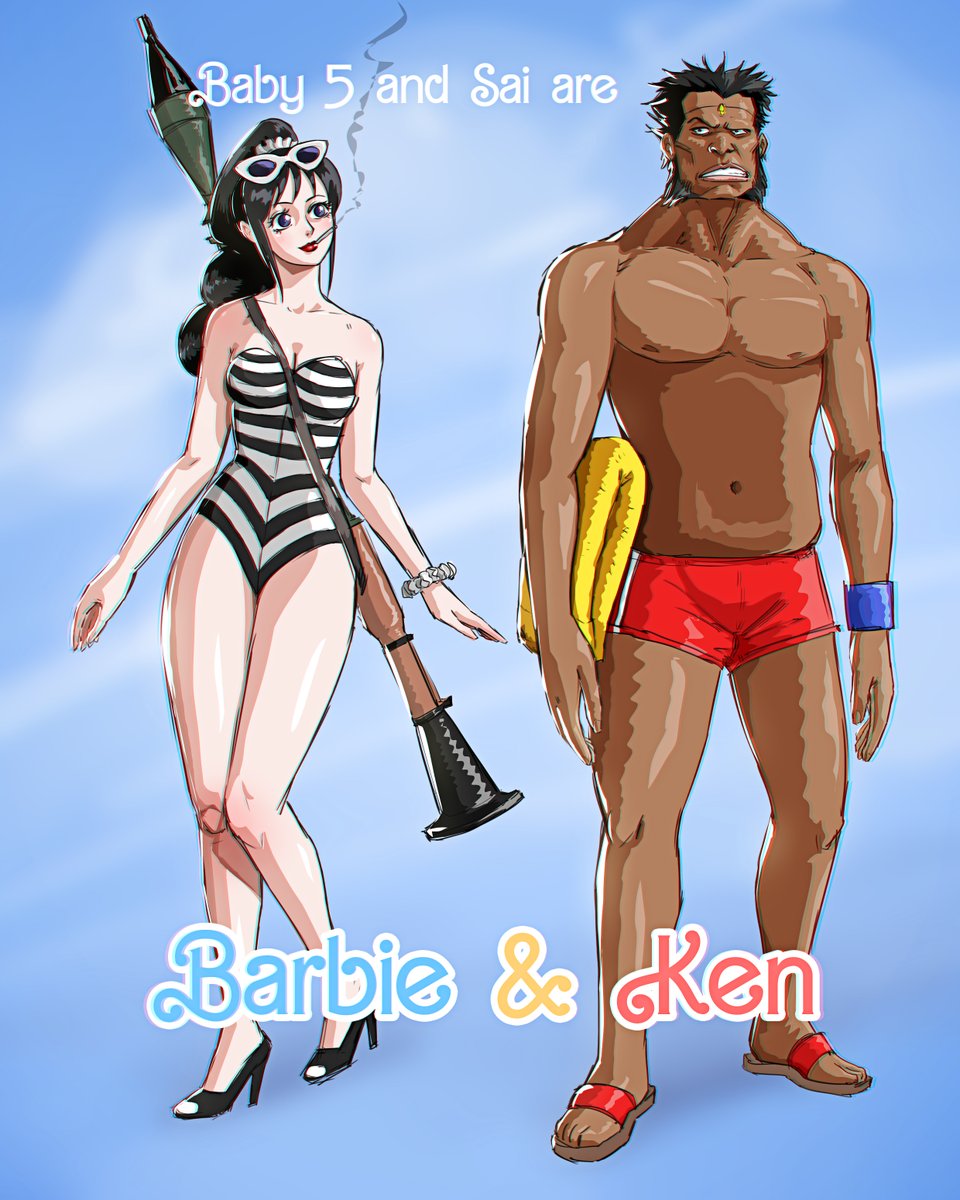 AliasArtworks's tweet photo. Baby 5 and Sai as Barbie and Ken https://t.co/FiKThXulaT