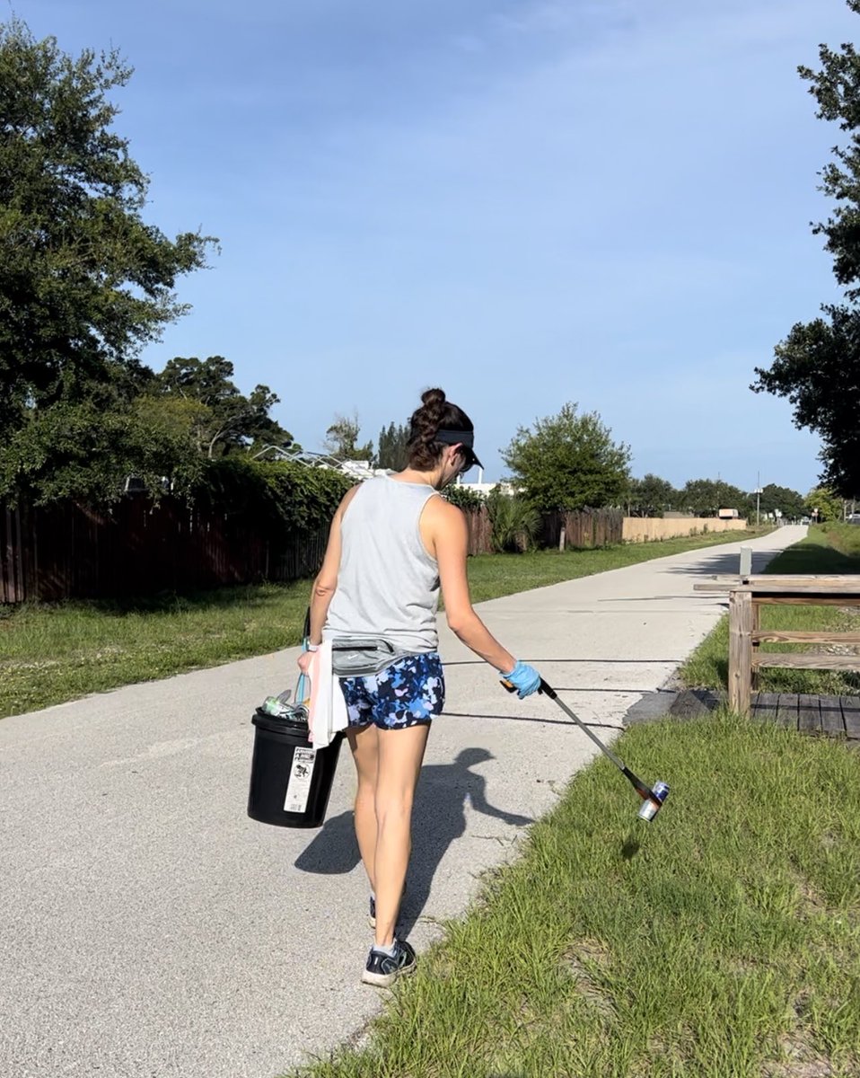 727living's tweet photo. Embracing the golden hour while making a positive impact! Had a fulfilling morning cleaning up one mile of Pinellas Trail w/ Rotary StPete. Proud to be part of a community dedicated to preserving our beautiful surroundings. #RotaryStPeteSunset #CommunityCleanup #PreservingNature https://t.co/fh9wiUnATQ