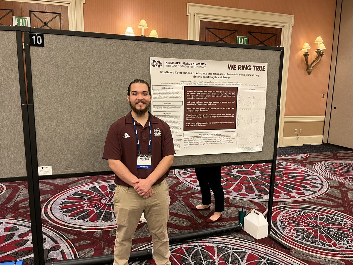 zmgillen's tweet photo. Proud of Morgan Wood and Dallas Johnson for presenting their research at the NSCA national conference! @MSUKinesiology @CollegeofEd_MSU @msu_AthleteEng @NSCA #MSU #HailState #ResistanceExercisePerformance #NSCA https://t.co/AY5fJVPYkK