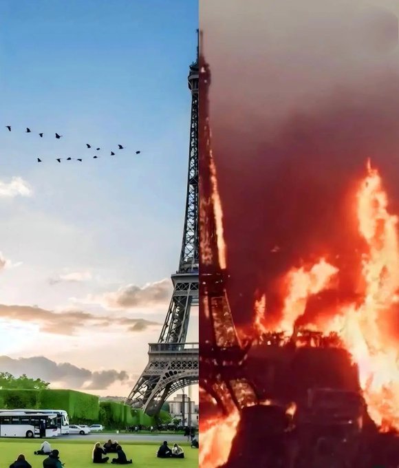 Agenda2030_'s tweet photo. A la izquierda París con:
- 1000 homicidios/año en Francia. 
- 65 violaciones/día.
- Profesores decapitados, niñas de 11 años raptadas/violadas/desmembradas.
- Apuñalamientos de niños en parques.

A la derecha París con:
- Un delincuente a manos de la polícia. https://t.co/1e4WQwPFdX