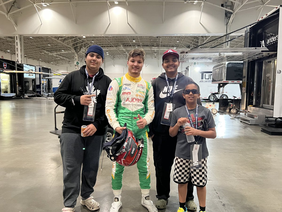 TorontoHifz's tweet photo. 🏁 Thank you @KidsUpFrontTO &amp; @kids_on_track for the opportunity to experience @hondaindy. It was a pleasure to meet #USFPRO drivers @lirim_zendeli and @OceanbyMR. Looking forward to the first race at 11:50 🏎️ https://t.co/CMrtJ6rJRZ