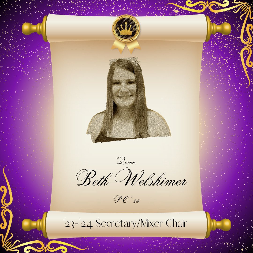 AlphaPsiQueens's tweet photo. Next up on our Executive Board is our 2023-24 Secretary/Mixer Chair: Beth Welshimer! 👑 https://t.co/ajZKGuVwLt
