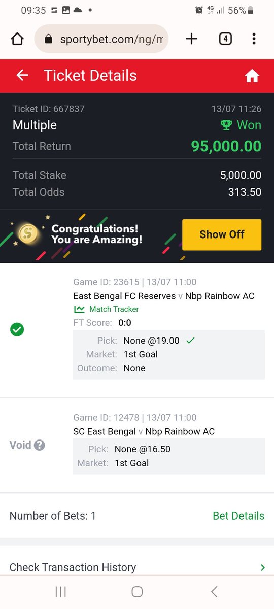 brandlywho's tweet photo. #sportybetscam
#Sportybetisascam
@nlrcgovng @SportyBet @SportyBetNG 

Sportybet defrauded me and my followers and refused to pay us on a  winning ticket and after calling them out on space paid me alone, the manager called me yesterday after my own ticket was settled https://t.co/D88P7OSRCZ