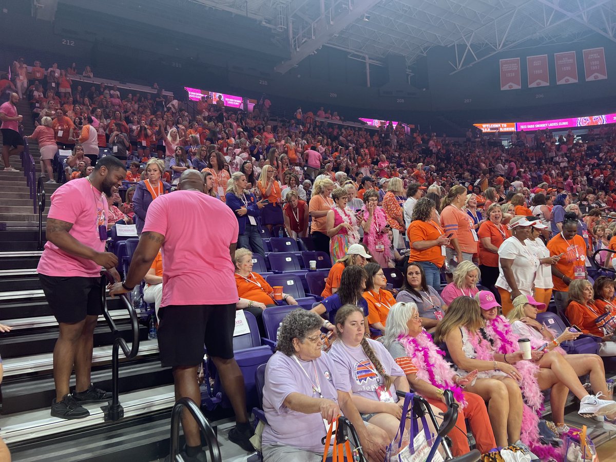 coachjody29's tweet photo. We have a lot of Great days at Clemson, but this is one of the best every year💜🧡.  #AllinforaCure https://t.co/9faew7I4FT
