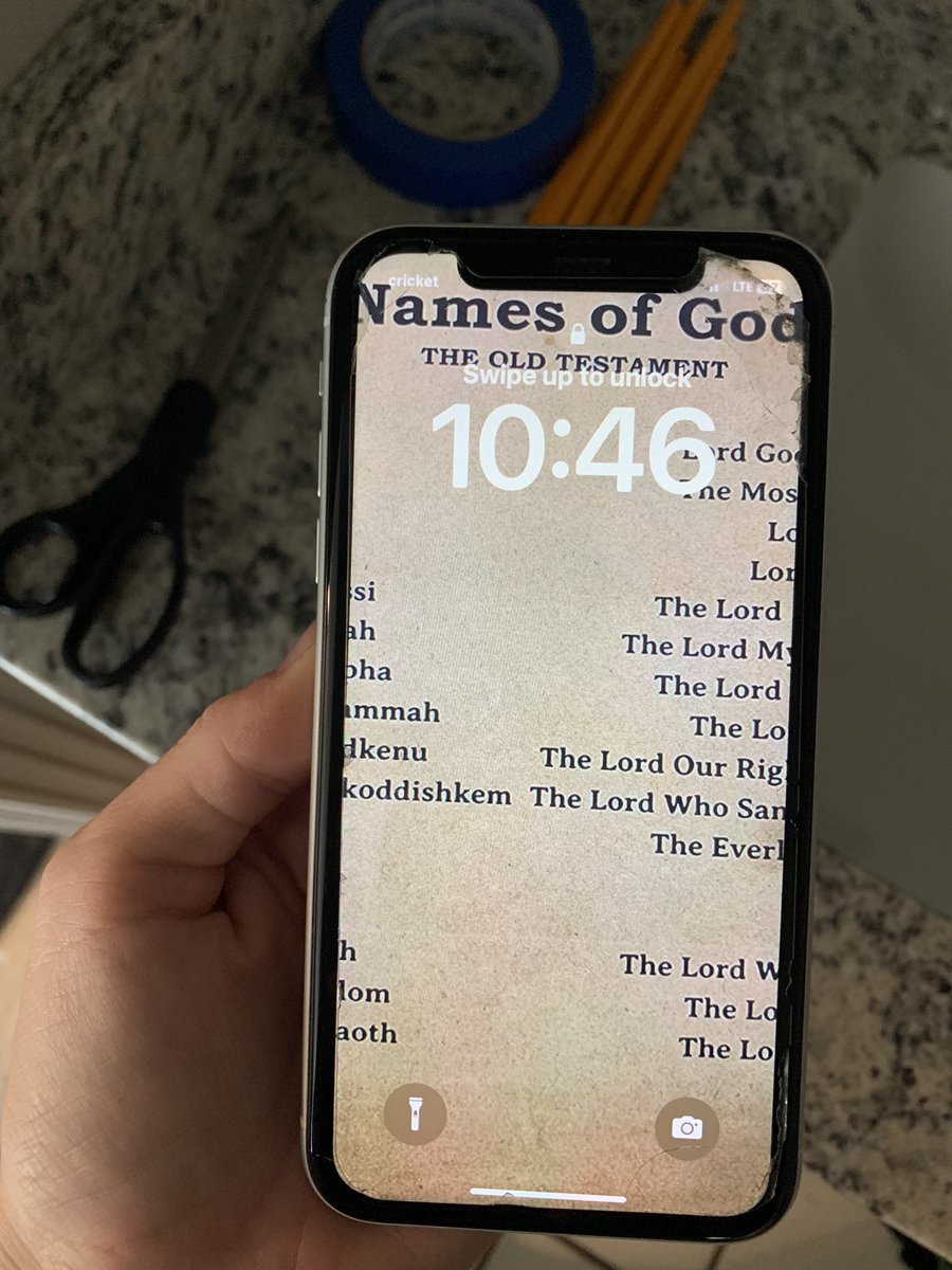 My dad’s lock screen is the names of God &amp; I think that’s too pure 🫶🏼