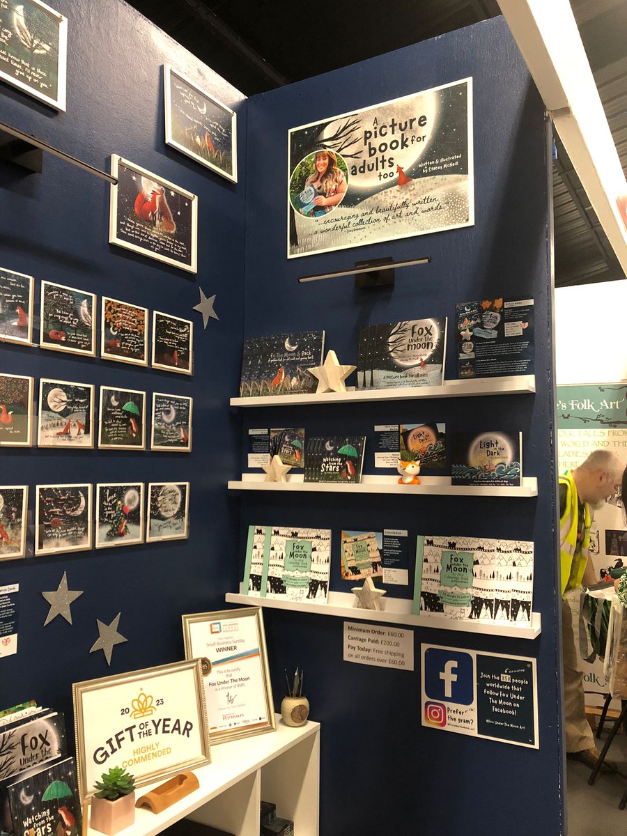We're all set up for #harrogate Home &amp; #gift , which opens tomorrow. If you're attending, feel free to pop along and see us in Hall B, Stand 89.

#author #illustrator #artist #greetingcards #greetings #greetingcard #mentalhealthawareness #mentalhealthmatters #mentalhealth
