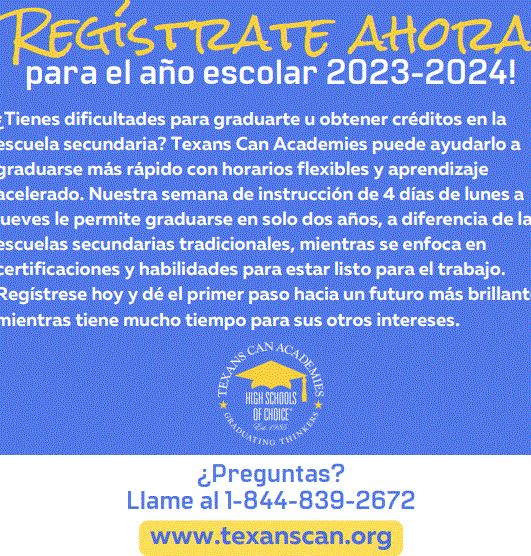 TexansCan's tweet photo. Now Registering for the 2023-2024 School Year ! 
4-Day School Week + Graduation = Success https://t.co/0VznumxKql
