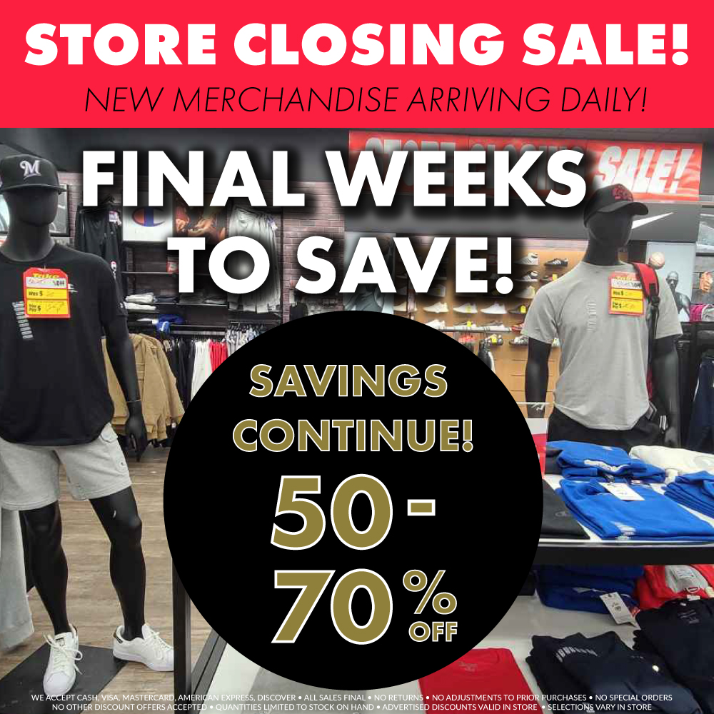 THE SAVINGS CONTINUE!!

Save 50-70% storewide at EbLens during the Store Closing Sale! This sale won't last much longer so don't wait till it's too late! Head over to bit.ly/3P39ACh and find a store near you! 🔥