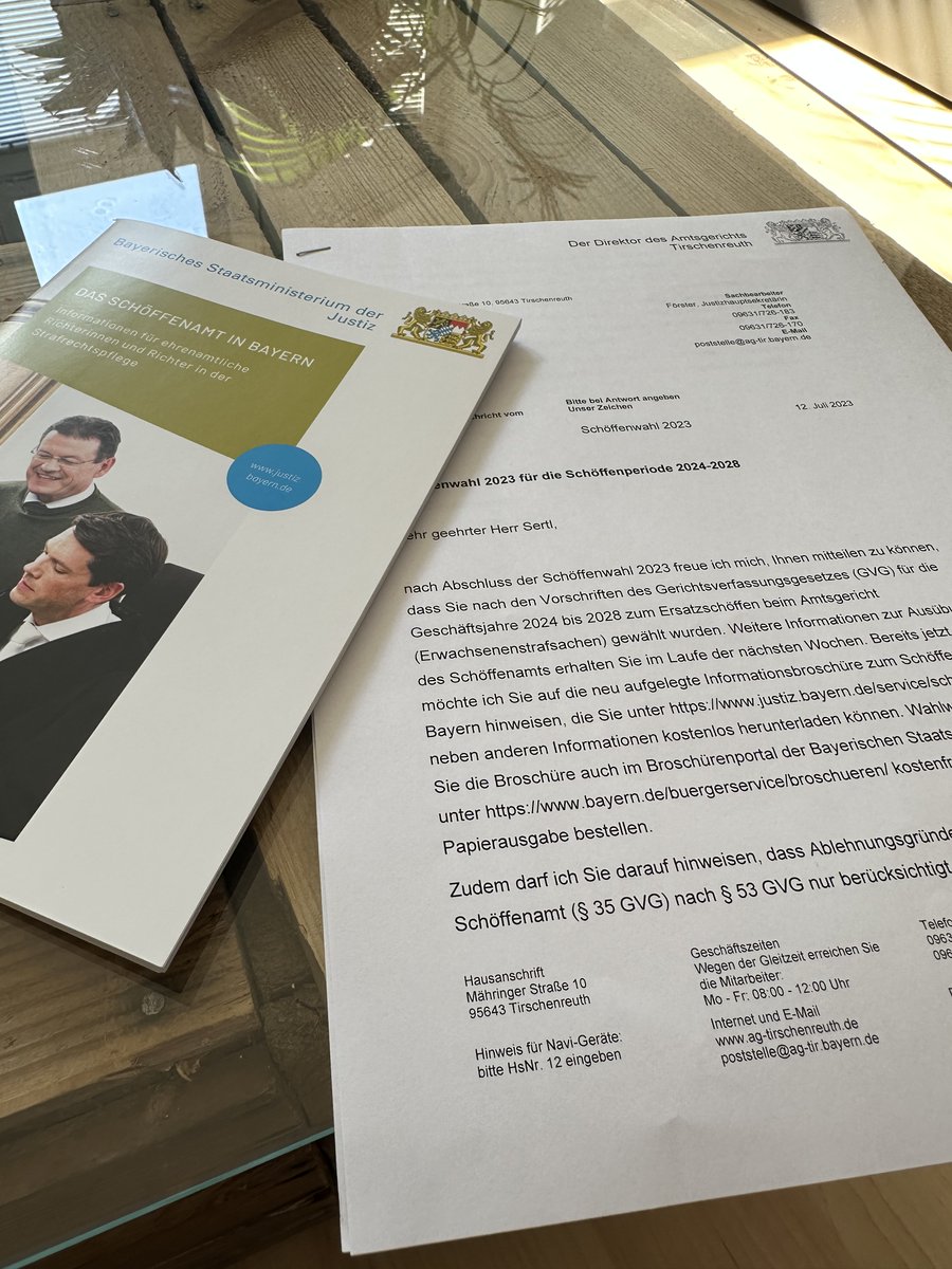 Ich wurde zum Schöffen gewählt 🥳