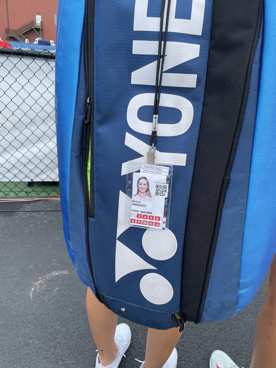 New Wimbledon champion Marketa Vondrousova, blocking my view of an Emma Raducanu match in Chicago in August 2021.  One future champ watching another!  (Also, bring the WTA back to Chicago!) #Wimbledon #WTA