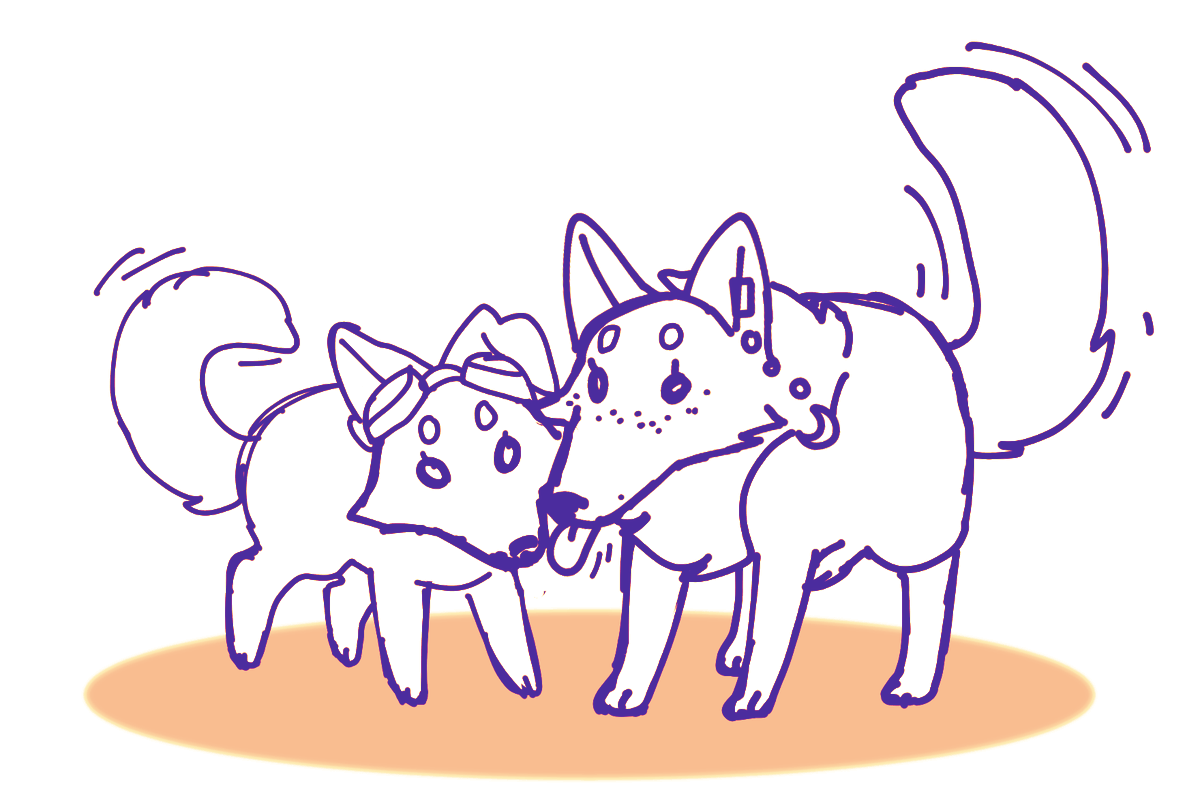 astralouve's tweet photo. just two gals being dogs being pals being dogs- #stARTwolf #konart https://t.co/3K7EADeO6t