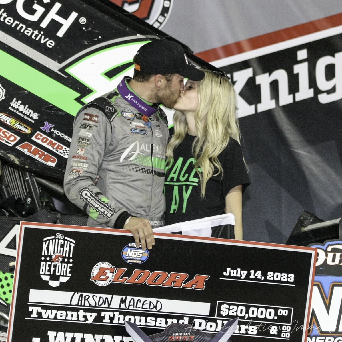 Matt_Alloway_37's tweet photo. @carson_macedo picked up the win in #TheKnightBefore @EldoraSpeedway on Friday, July 14th in the @JJR41Updates #41 (1 of 2) https://t.co/NoXThFFLpO