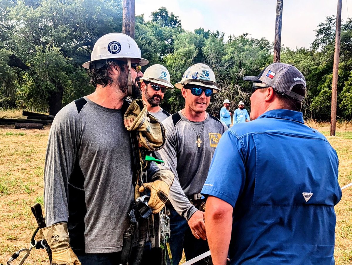 PedernalesCoop's tweet photo. The Texas Lineman's Rodeo is in full swing! PEC crews are competing in the hurt man rescue, pole climb, and more. Let's go guys!
#TexasLinemansRodeo #TLRA #TeamPEC #PECProud https://t.co/5I6fNACIRO