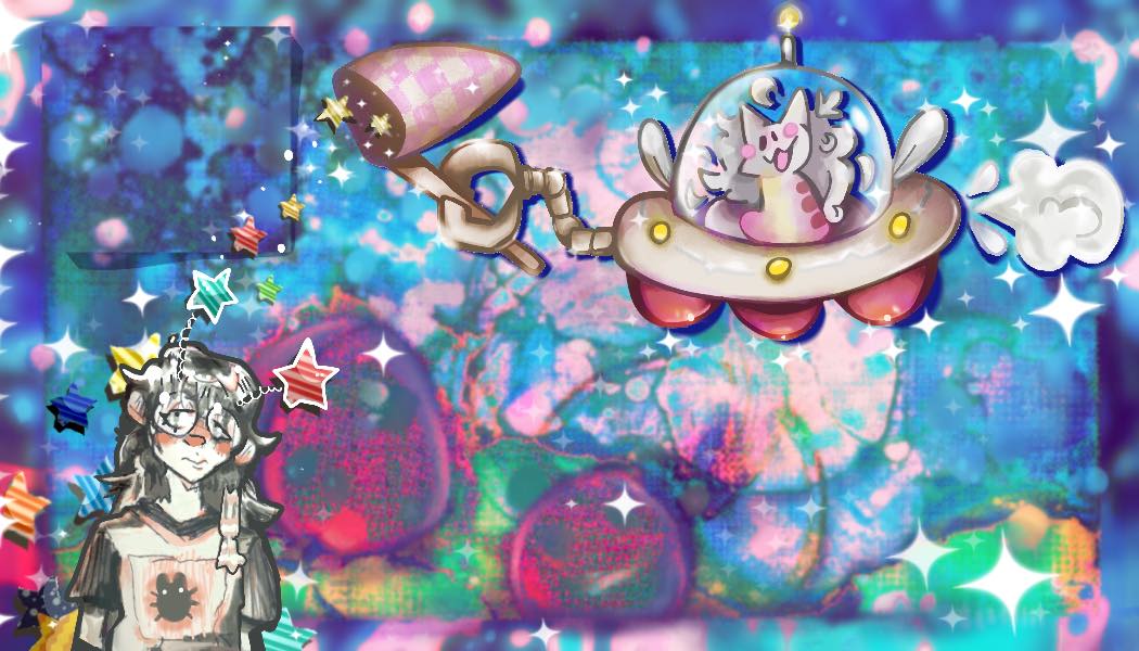 LocalBugCatcher's tweet photo. Plugging myself <3 love doing digital scrapbooking and collage art! But regular trad art is great too ☆☆☆ #digitalscrapbook #commsopen #fanloid #art https://t.co/bTpfhqcmJd