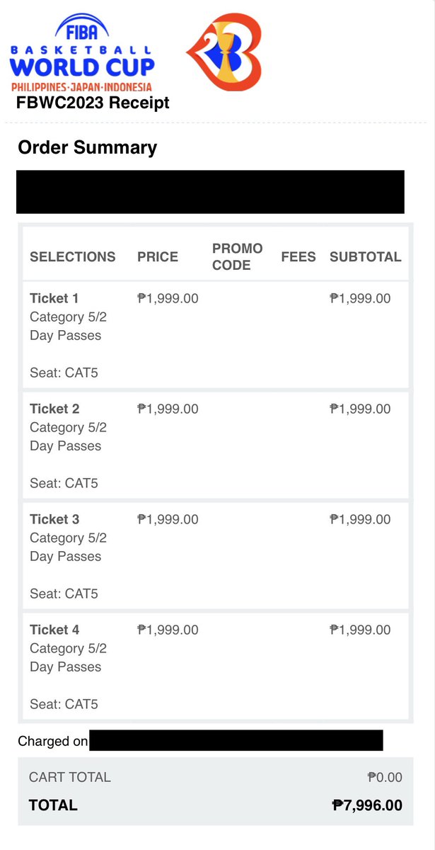 aishafrts's tweet photo. lfb wts ‼️
FIBA Basketball World Cup Tickets 2-Day Pass
August 27 &amp; 28 at the Araneta Coliseum 

Four Gen Ad Tickets
Php 1,999 each (negotiable ‼️)

rfs: conflict with schedule 

dm me if interested!! :)) https://t.co/KcW3dLziFF