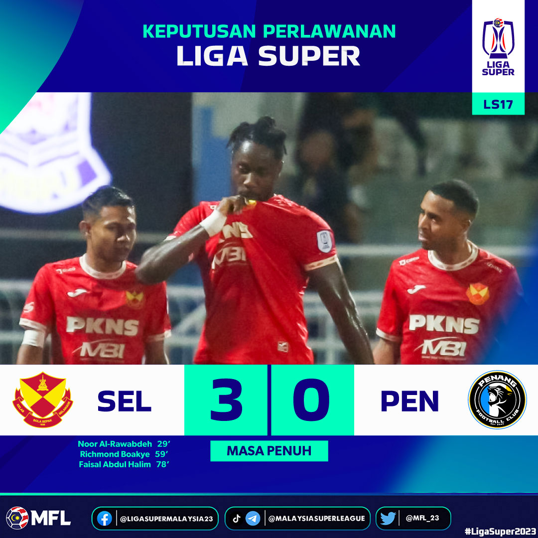 MFL_23's tweet image. Keputusan masa penuh Liga Super - LS17

#LigaSuper2023 #DemiLigaKita #LS17
