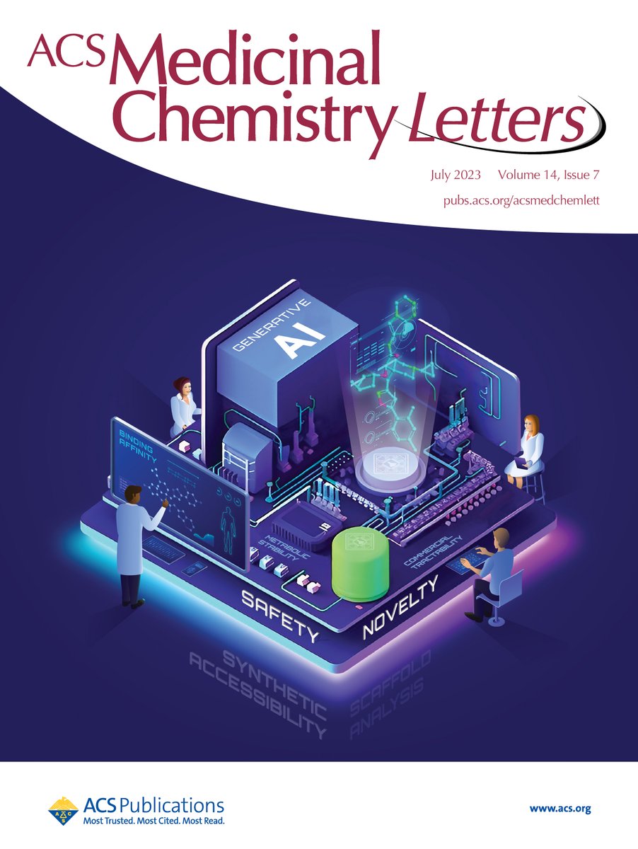 ACSBioMed's tweet photo. Check out the latest issue of #ACSMedChemLett

https://t.co/KskBNistch

▶️Read the cover article by Zhavoronkov et al. about recent developments in AI-driven drug design (AIDD) using medicinal chemistry. https://t.co/gFzyV9gtkV