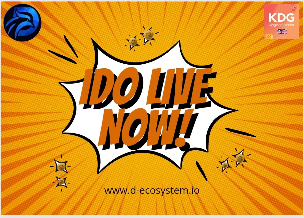 Live Live Live Live!!!
IDO phase 2 is still live on @Kingdomstarter !

@d_ecosystem will bring you an amazing product that you never could imagine! Check this out @Plantitos23 @tracyplantlady @Gallardo_Mati .