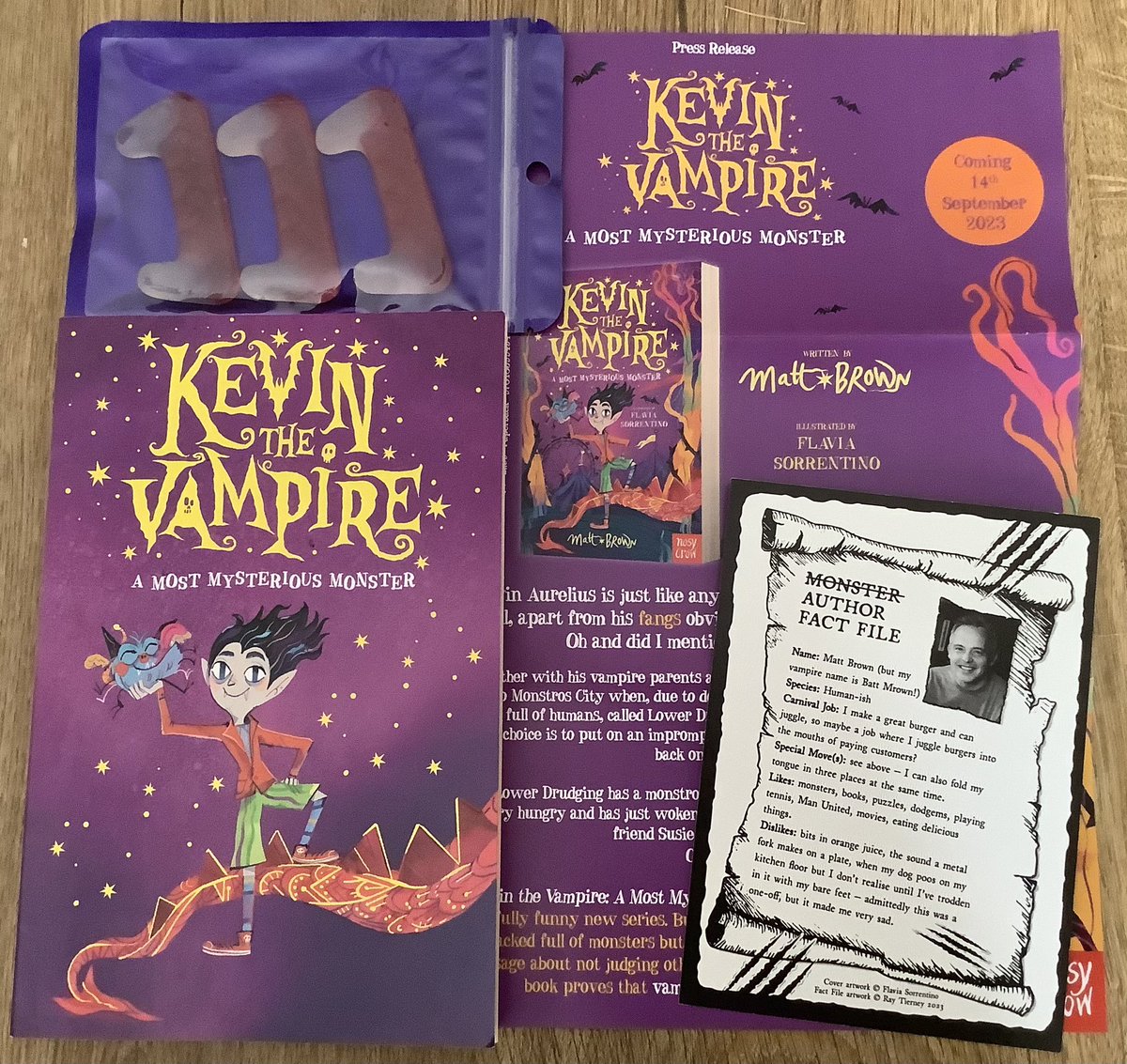 This is going to be such fun!  Can’t wait to join Kevin in Lower Drudging where adventure of the monstrous kind awaits … Out 14th September!  #Fangtastic #KevinTheVampire @mattbrownauthor #FlaviaSorrentino @thesianpages @NosyCrow @TJGriffiths