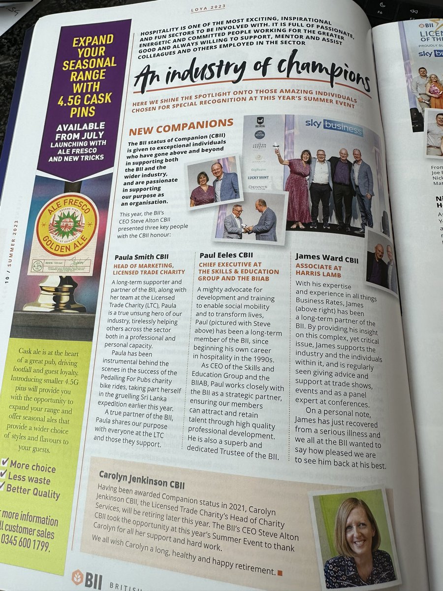PaulEeles's tweet photo. Incredibly proud to be featured in this months @BIIandBIIAB News, which reported on my recent Companion membership being given to me at the #BIISummerEvent so proud of the sector @TheBIIAB serves so much talent and passion! https://t.co/2COZM8Lsjr