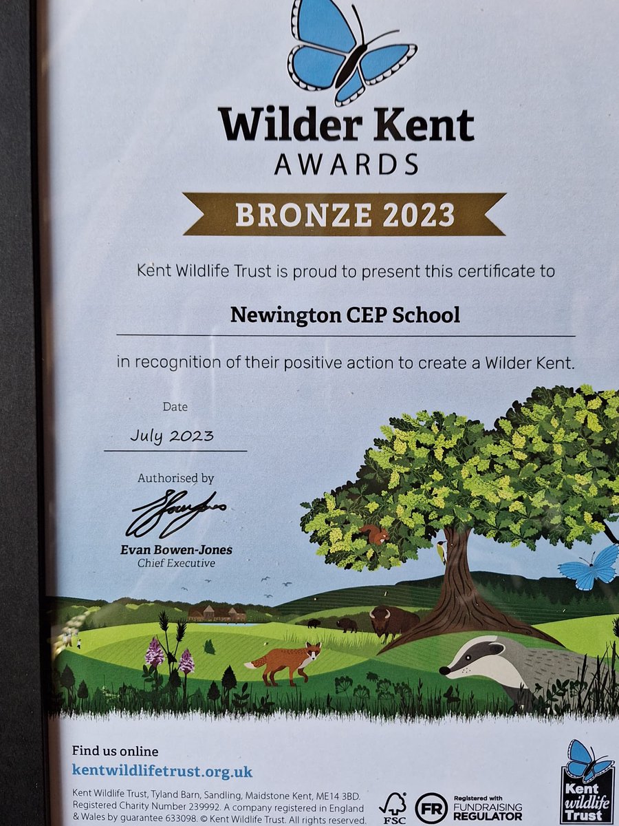 NewingtonCEP's tweet photo. Drum roll.....a  Bronze Award for all the amazing contributions to the environment and in recognition of the positive action to create a Wilder Kent! https://t.co/j5WKTfWFx7