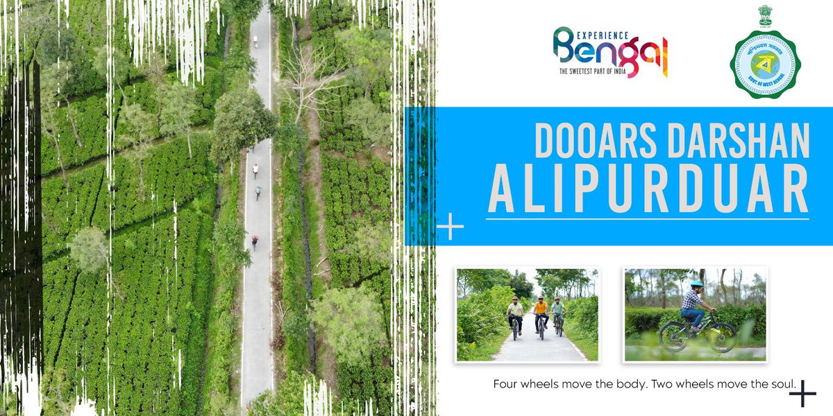 #CyclingRetreat

Offering an escape into nature in a eco-friendly and healthier way.

#DooarsDarshan an initiative of District Administration, to promote sustainable tourism. 
#ExperienceBengal 
#DooarsDarshan 
#tourism
#Alipurduar