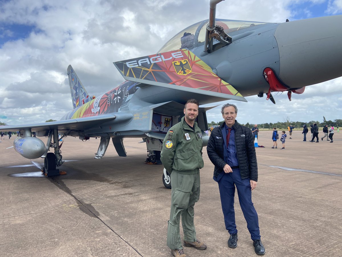GermanAmbUK's tweet image. Visiting #RIAT2023 Royal International Air Tatoo. 

Again strong  presence of @Team_Luftwaffe