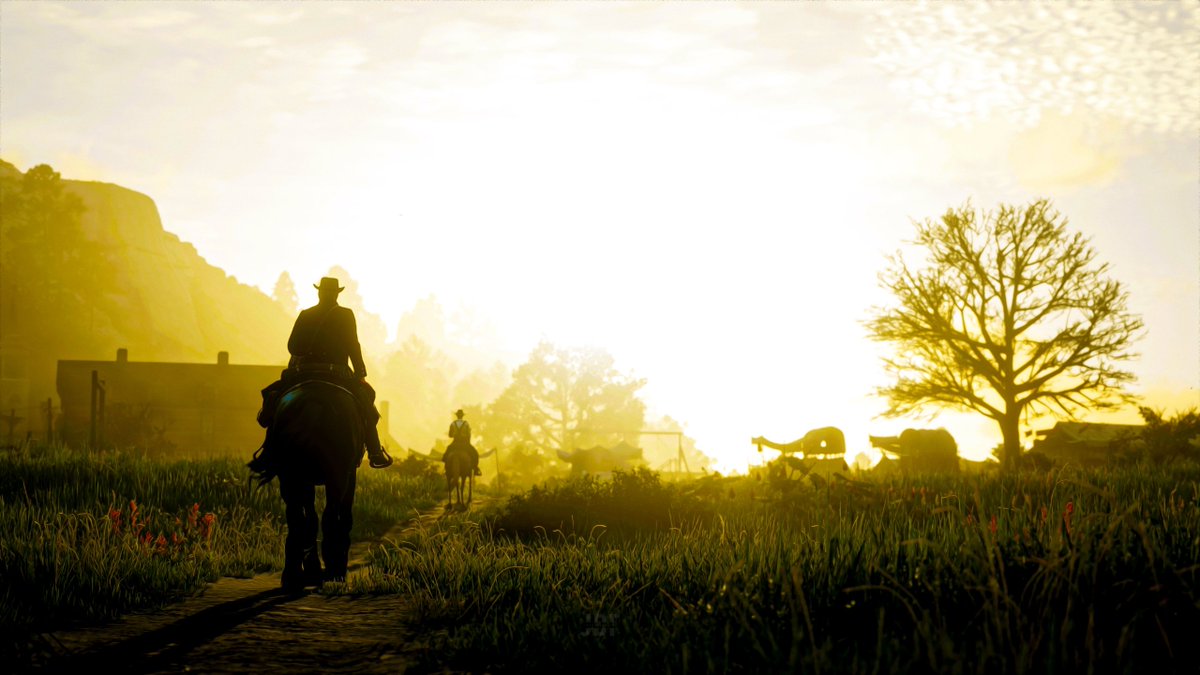 A New Day ⛅️ #TPMLeadingLines | #SimpleShotSaturday #RedDeadRedemption2 #RDR2 #VirtualPhotography