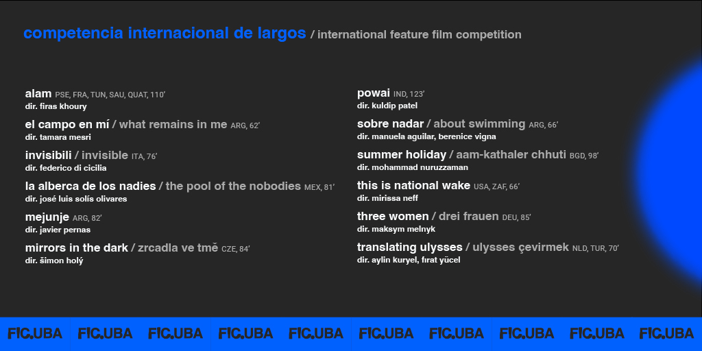 fic_uba's tweet photo. Competencia Internacional #FicUBA 📽

#CompetenciaInternacional #CineyDemocracia #UBA #FADU #FestivaldeCine https://t.co/rQtTxMHDhA