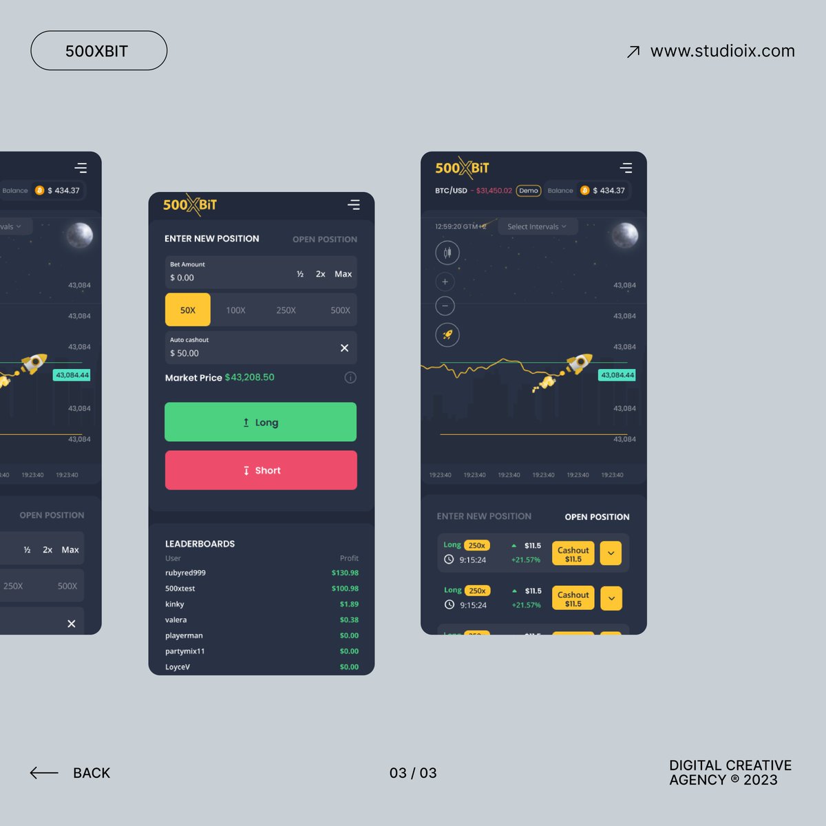 studioixagency's tweet photo. Weโre excited to show you our new exploration for 500XBit bitcoin trading app that we worked on. Stay tuned ๐ #designagency #branding #creativeagency #brandidentity #design #uiux #uidesign #uxdesign #brandbusiness #brand #business #studioixagency #studioix https://t.co/Qu8wkftOFG