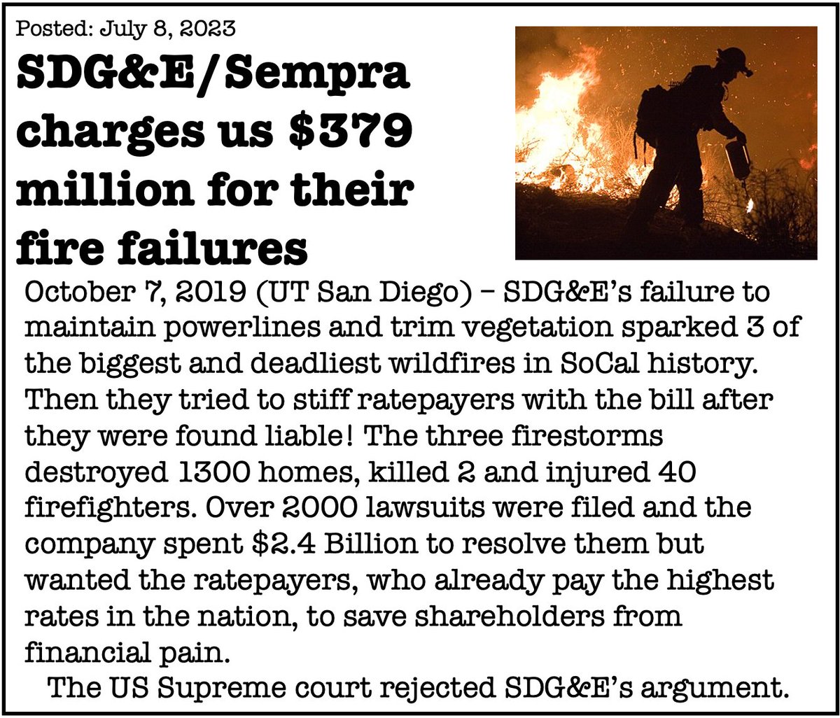 FracksOur's tweet photo. Heat records are being shattered, heats deaths are soaring. What is Sempra/SDG&amp;E doing about it? Making a fortune cooking the planet with gas. Come help stop them: https://t.co/8WMFWt7uEz Here's a blast from the past showing IMHO just how greedy and awful they are: https://t.co/xzd3ImDVQG