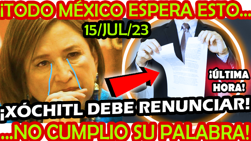 ESPOLITIC's tweet photo. ¡ X Ó C H I T L D E B E R E N U N C I A R ! Todo México espera esto , no cumplió su palabra debe renunciar Xóchitl !
https://t.co/39BEQXgOw5
#XochitlGalvez #EMPRESAS #HighTechServices #OMEI #ClaudioXGonzalez #CONTRATOS https://t.co/uw4lTNBa6o