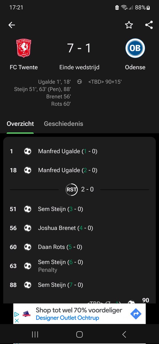 19Fctwente65's tweet photo. ๐ด Bammmmm ๐๐ป dit is toch wel een indrukwekkende uitslag ๐ช๐ป๐ด #Fctwente #tweode #cote #UECL https://t.co/d4xtsBXzGk