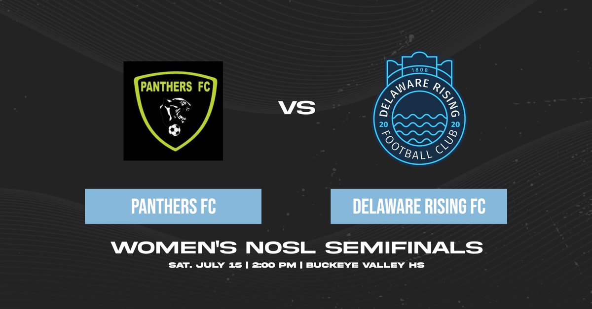 The first game in the women’s semifinals sees No. 3 <a href="/PanthersFc2017/">Panthers Fc</a> travel to No. 2 <a href="/Delaware_Rising/">Delaware Rising Football Club</a> with a spot in the first-ever women’s NOSL Final on the line.