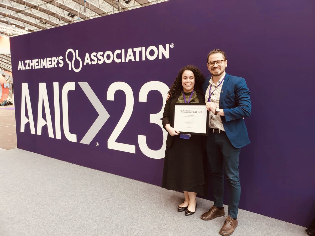 Congratulations to the @zimmerneurolab student @sm2luiza for winning the #Alzheimers Imaging Consortium Best Oral Award! Bravo @sm2luiza 🏆 🥇#AAIC2023
