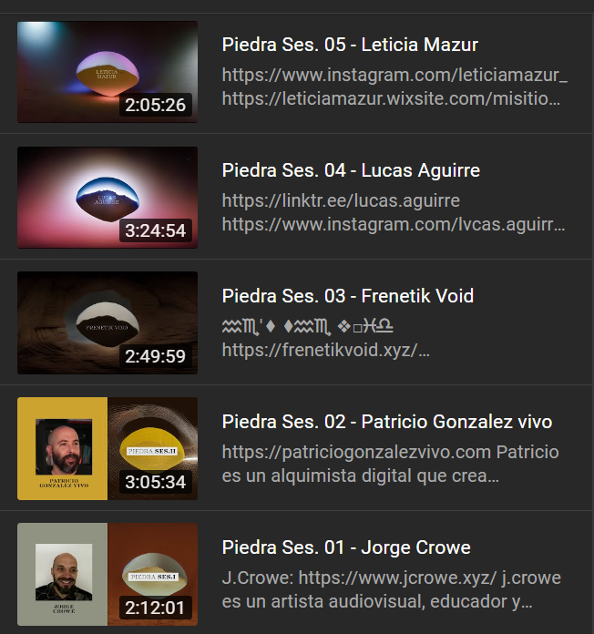 No lo estoy moviendo tanto porque es más un proceso mío de diálogo, registro e investigación que de divulgación, si alguien quiere escuchar a artistas del carajo hablando de cómo se expresan y trabajan, ya tienen 5 sesiones disponibles y son todas una💎

youtube.com/@TomasGarcia/s…