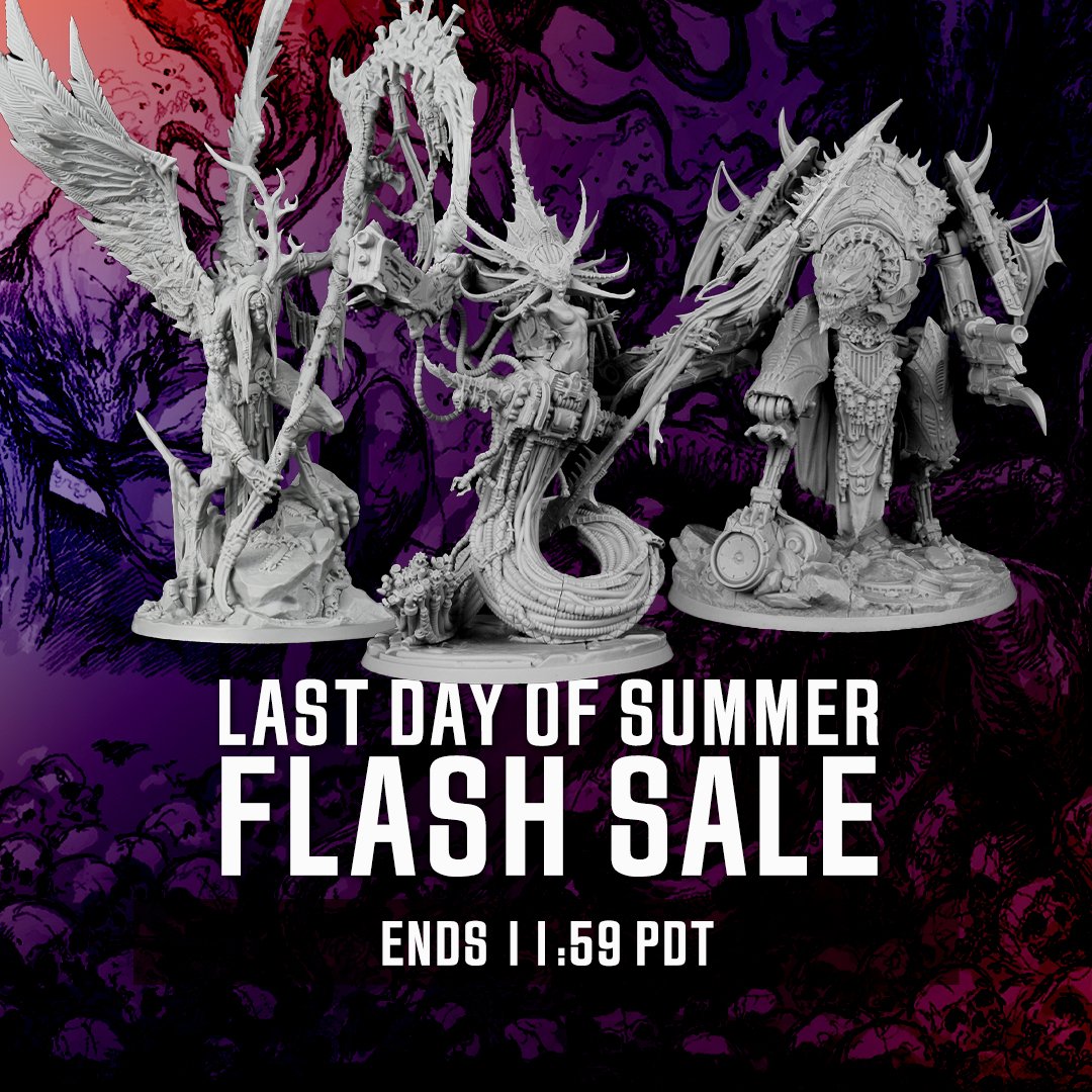 It's the last day! Grab your demons and creatures before midnight (PDT). us.creaturecaster.com #creaturecaster #resinminiatures #summersale