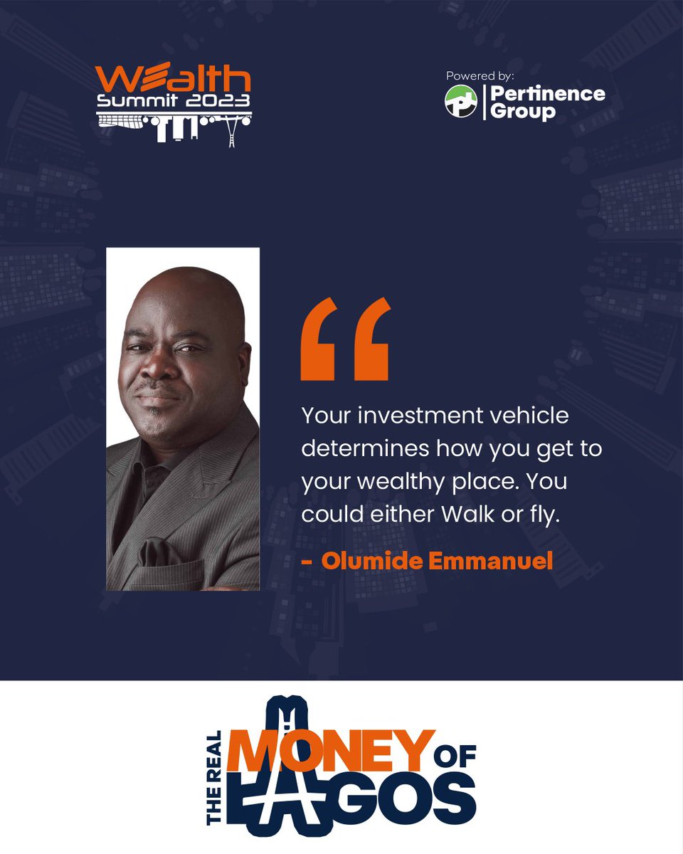 pertinencegroup's tweet photo. More words of wisdom from Dr Olumide Emmanuel  

#pertinencegroup #wealthsummit2023 #realmoneyoflagos https://t.co/UtjkXDPa9A